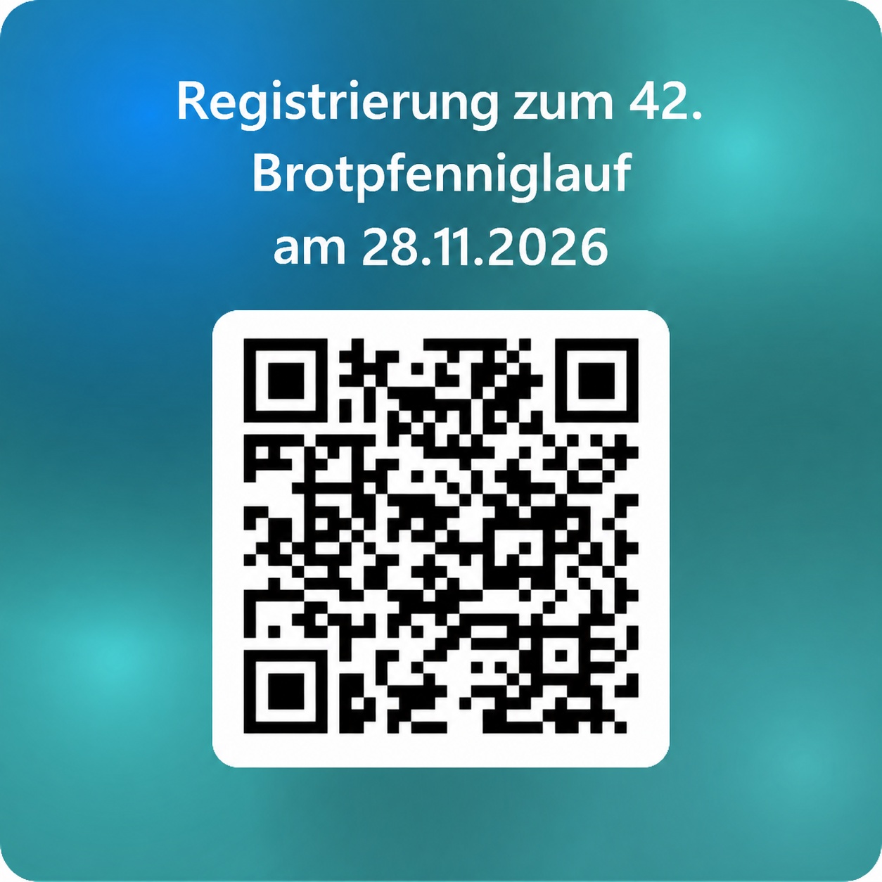 QR-Code zur Registrierung für den 42. Brotpfenniglauf